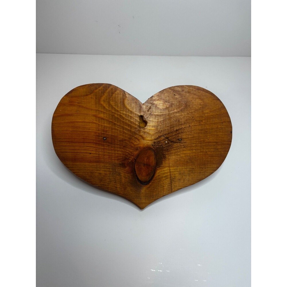 Hanging Wooden Heart Shelf Vintage